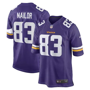 mens nike jalen nailor purple minnesota vikings game player